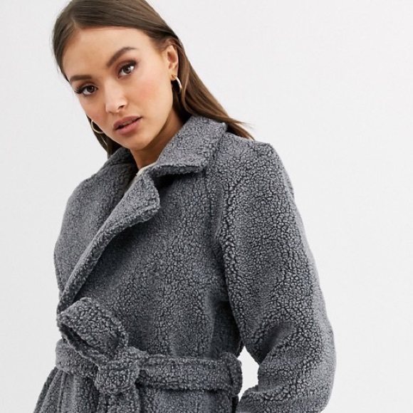 FRENCH CONNECTION Arabella Faux SHEARLING COAT - Picture 1 of 16